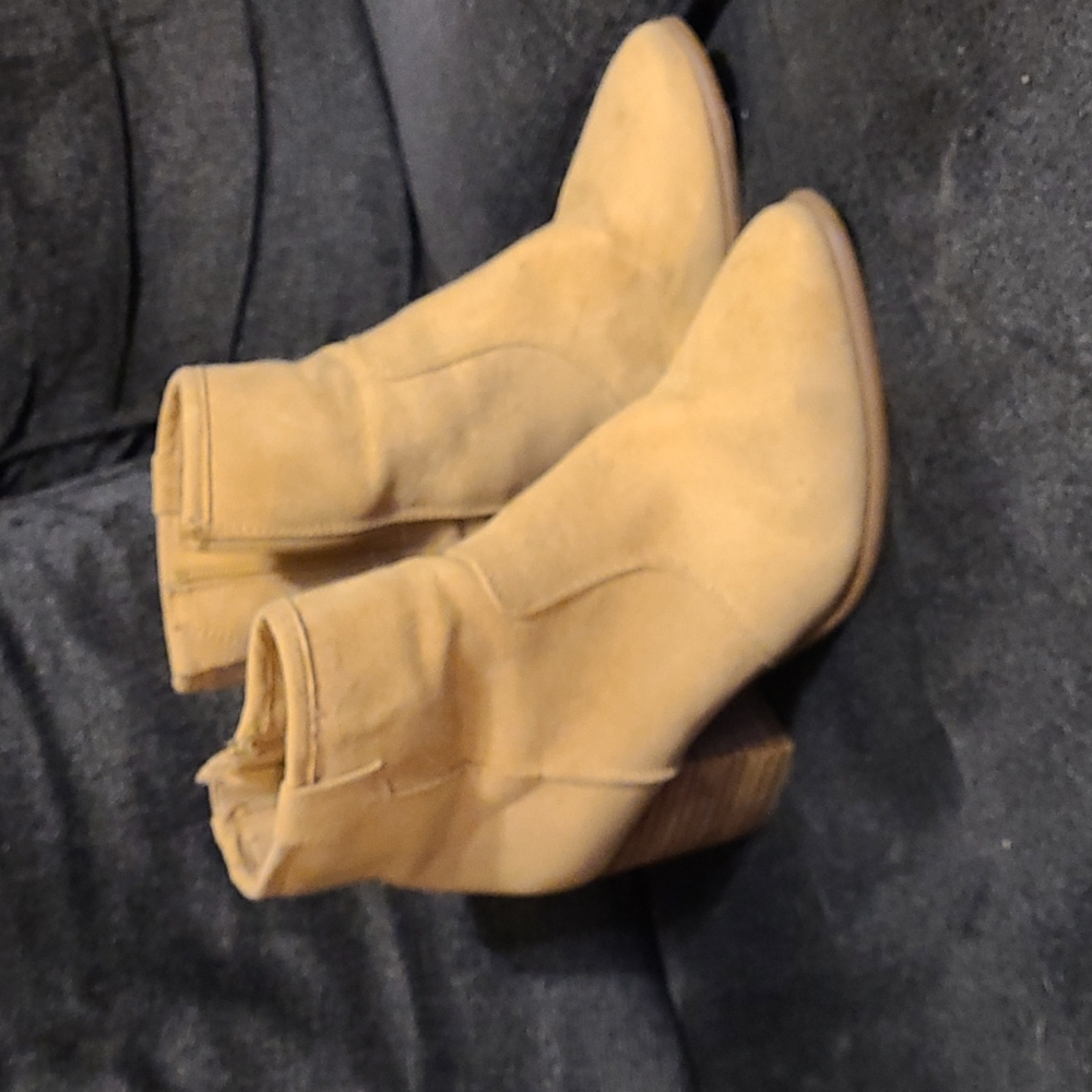 Tan suede ankle boots